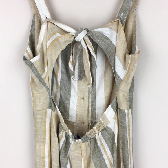 Romeo & Juliet Couture Linen Tie Back Jumpsuit NWT - Picture 3 of 7